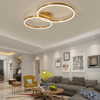 Landyn - Modern Round Multi Ring Semi-Flush Ceiling Light