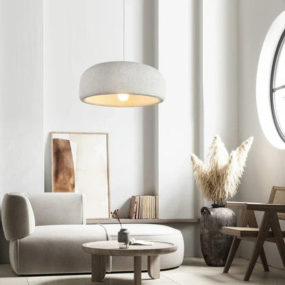 Rylan - Wabi-Sabi Hanging Round White Dish Ceiling Light