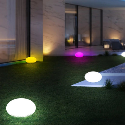 Yago - Solar Glowing Outdoor Cobble Stone Light