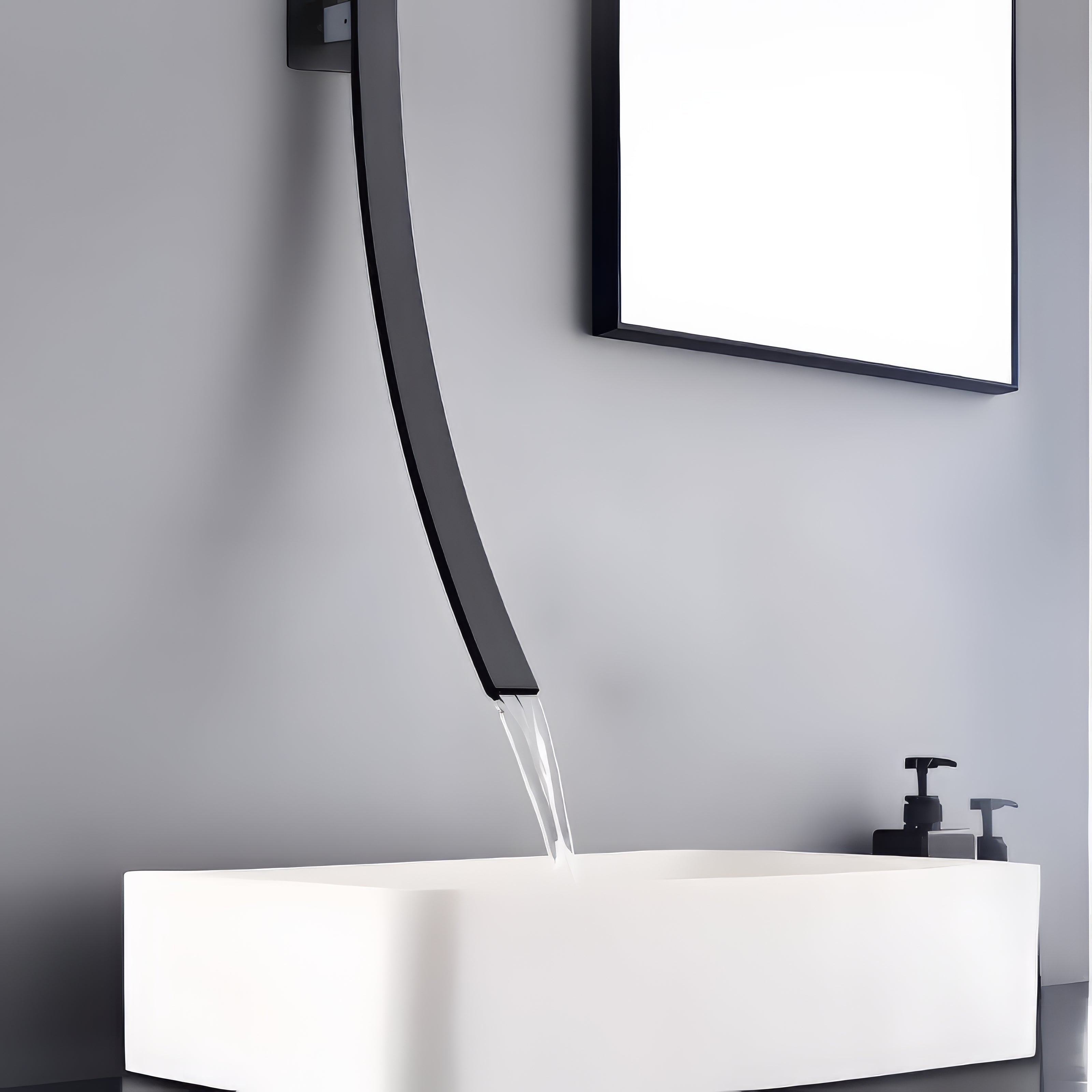 Sadhbh - Modern Wall Mounted Waterfall Bathroom Hot/Cold Mixer Tap