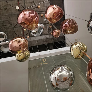 Dahlia - Modern Hanging Round Coloured Glass Hanging Pendant Ceiling Light