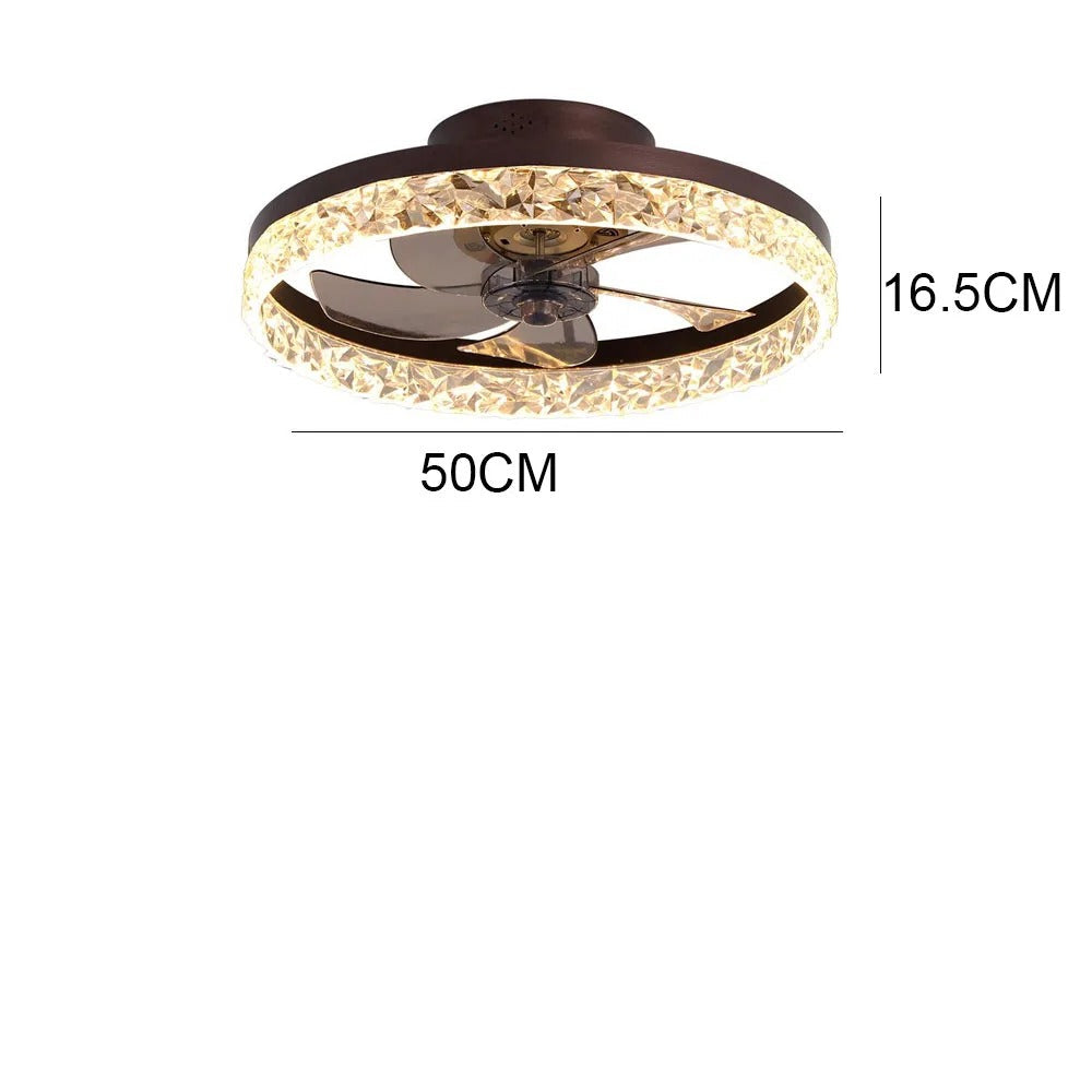 Nyra - Crystal Chandelier Light Ceiling Fan 5 Blade