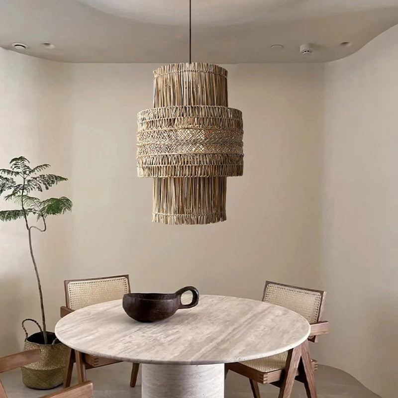 Bowman - Hand-Woven Wicker Pendant Ceiling Light