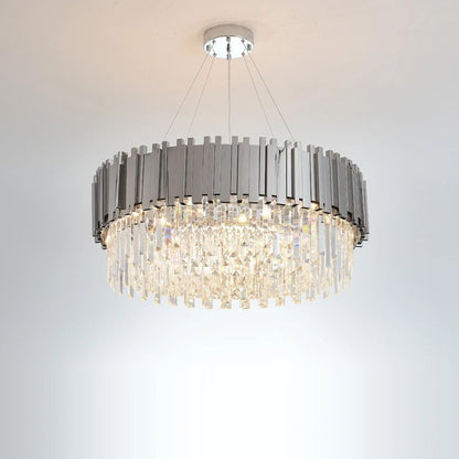 Odessa - Modern Round Gold Crystal Glass Ceiling Light Chandelier