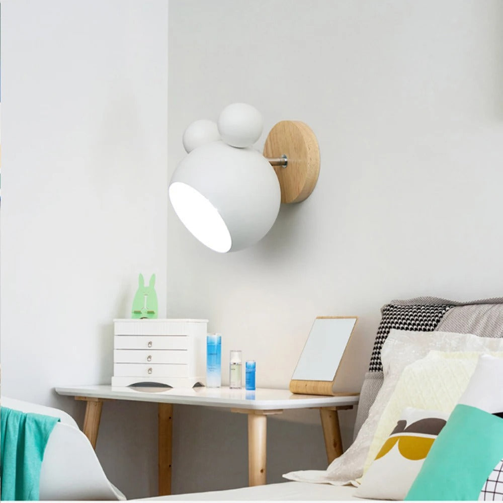 Aurora - Wooden Modern Nordic Round Wall Light