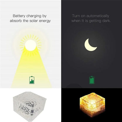 Jabari - Solar Brick Ice Cube Outdoor Light