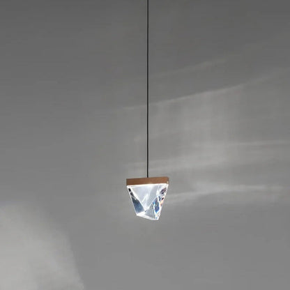 Ace - Crystal Shaped Glass Hanging Gold Ceiling Pendant Light