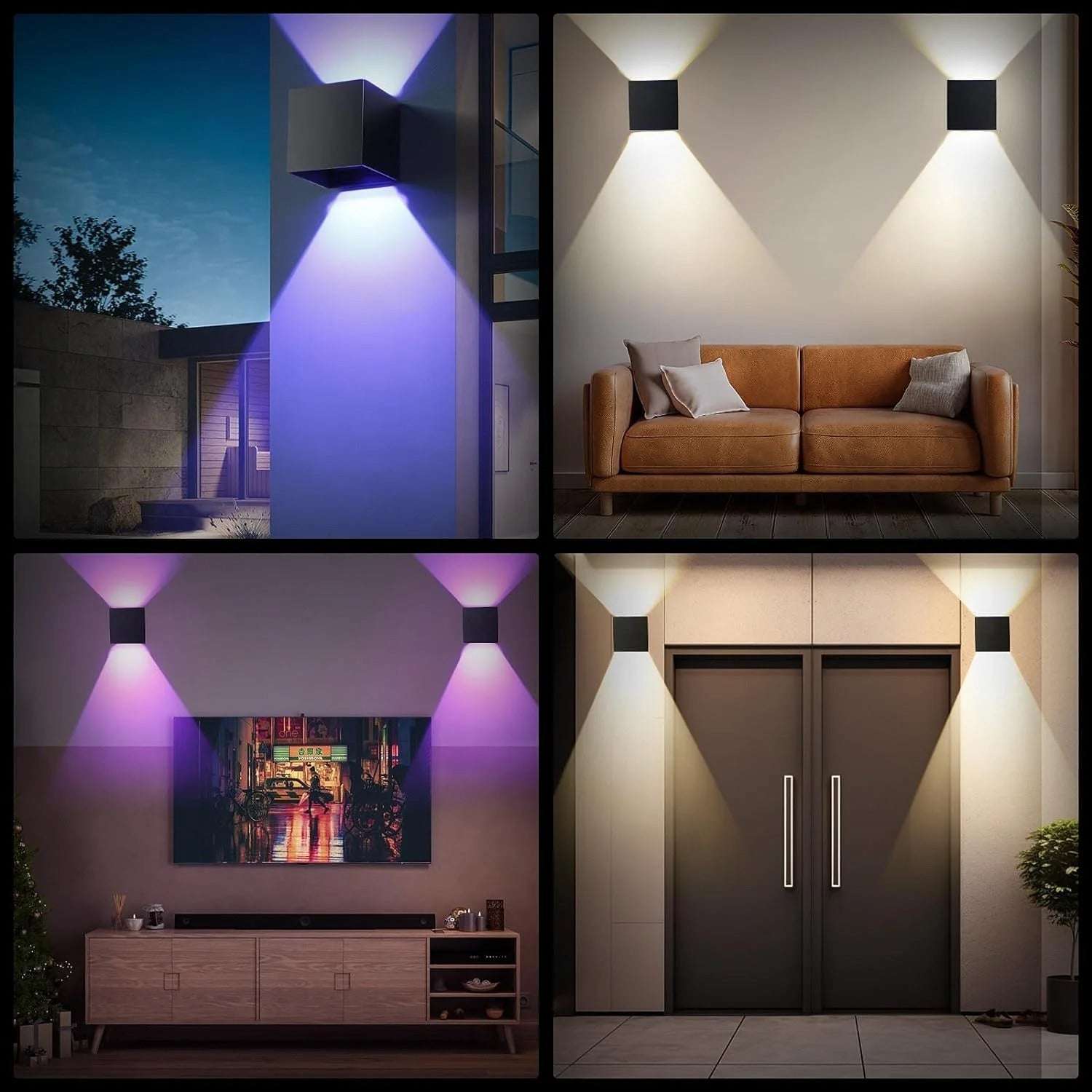 Kareem - Dimmable Multicolour Up/Down Remote Control Wall Light