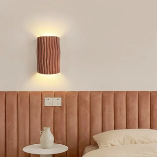 Calogera - Modern Textured Resin Tree Style Cylindrical Up Down Wall Light