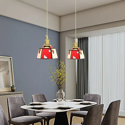 Sully - Coloured Glass Hanging Pendant Ceiling Light