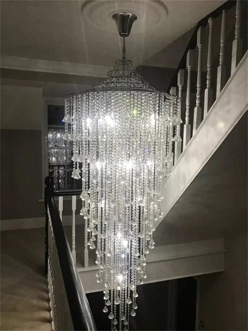 Delatorre - Crystal Beaded Hanging Round Ceiling Chandelier