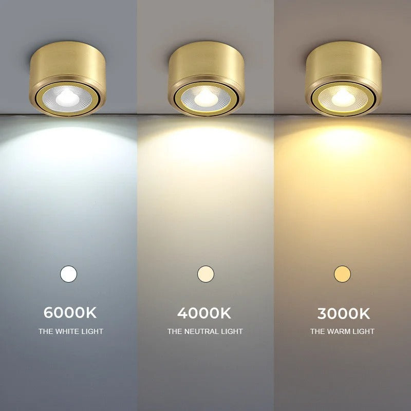 Kabelo - Modern Gold Copper Ceiling Downlight LED Spot Light Adjustable