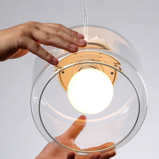 Navy - Nordic Glass Bird Hanging Light