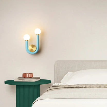 Safiya - Modern Double Head Gold Frame U-Shaped Wall Light