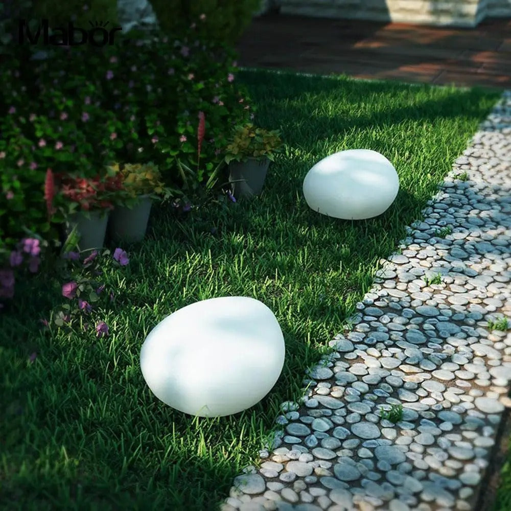 Yago - Solar Glowing Outdoor Cobble Stone Light
