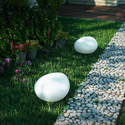 Yago - Solar Glowing Outdoor Cobble Stone Light