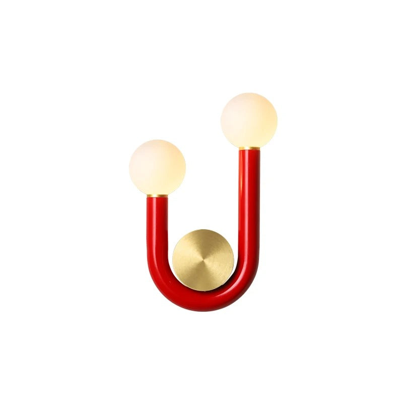 Safiya - Modern Double Head Gold Frame U-Shaped Wall Light