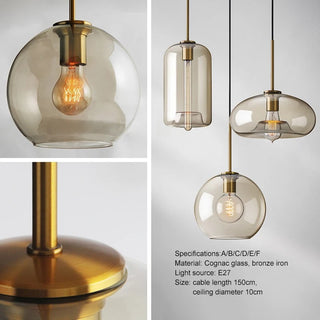 Waylor - Hanging Pendant Industrial Glass Lamp