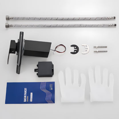 Tobias - Blue Modern LED Hot/Cold Waterfall Basin Tap