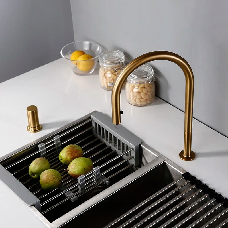 Donovan - Brass Pull Down Hot/Cold Mixer Tap