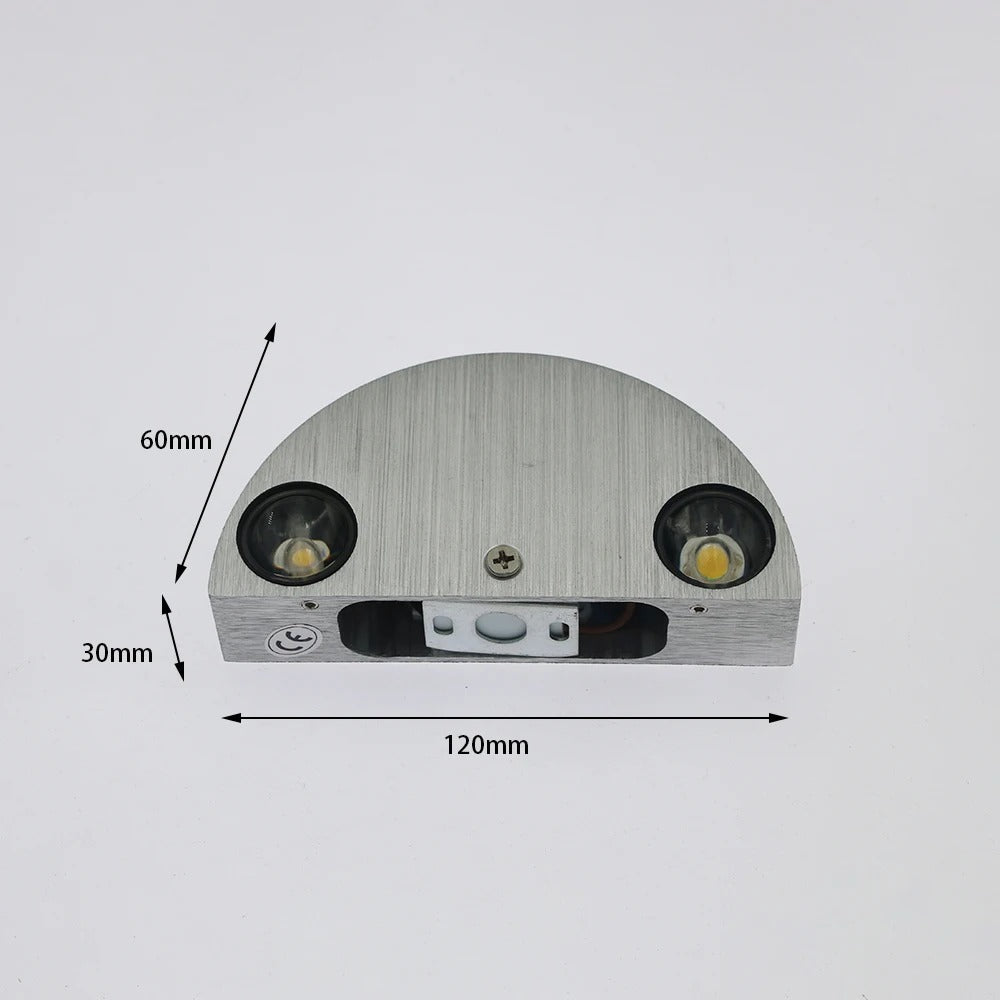 Kamon - Modern Semicircular Metallic Indoor Wall Lamp