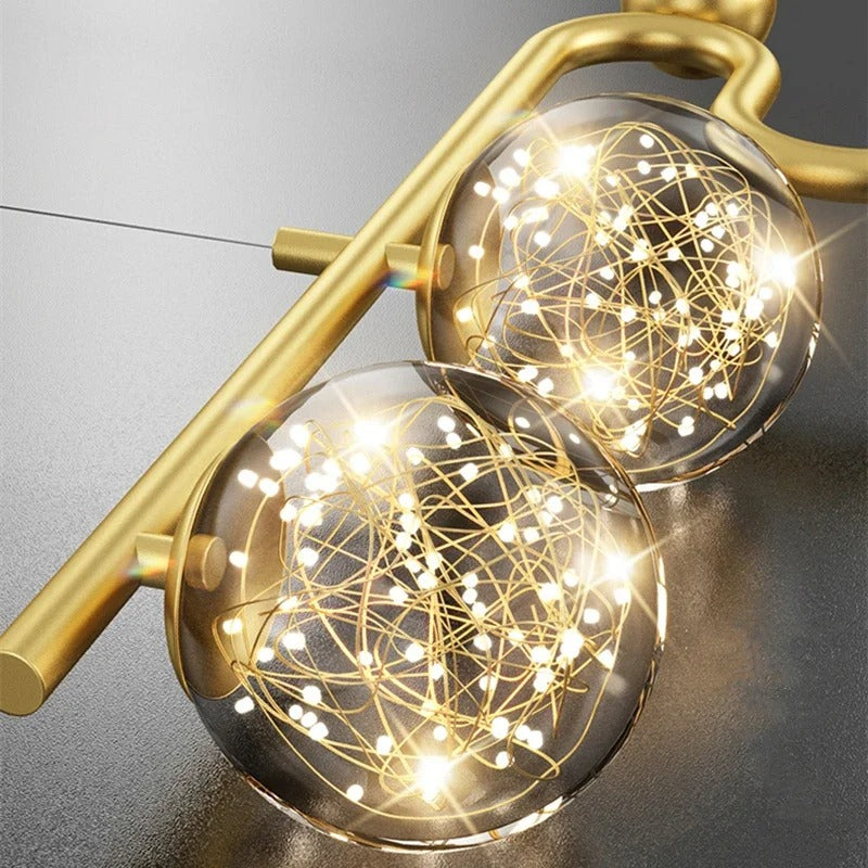 Sheila - Modern Curved Glass Ball Ceiling Light