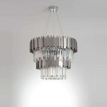 Odessa - Modern Round Gold Crystal Glass Ceiling Light Chandelier