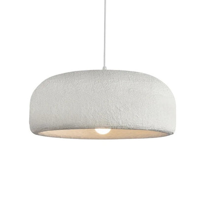Rylan - Wabi-Sabi Hanging Round White Dish Ceiling Light