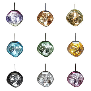 Dahlia - Modern Hanging Round Coloured Glass Hanging Pendant Ceiling Light