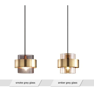 Bethzatha - Gold Modern Hanging Round Glass Pendant Ceiling Light