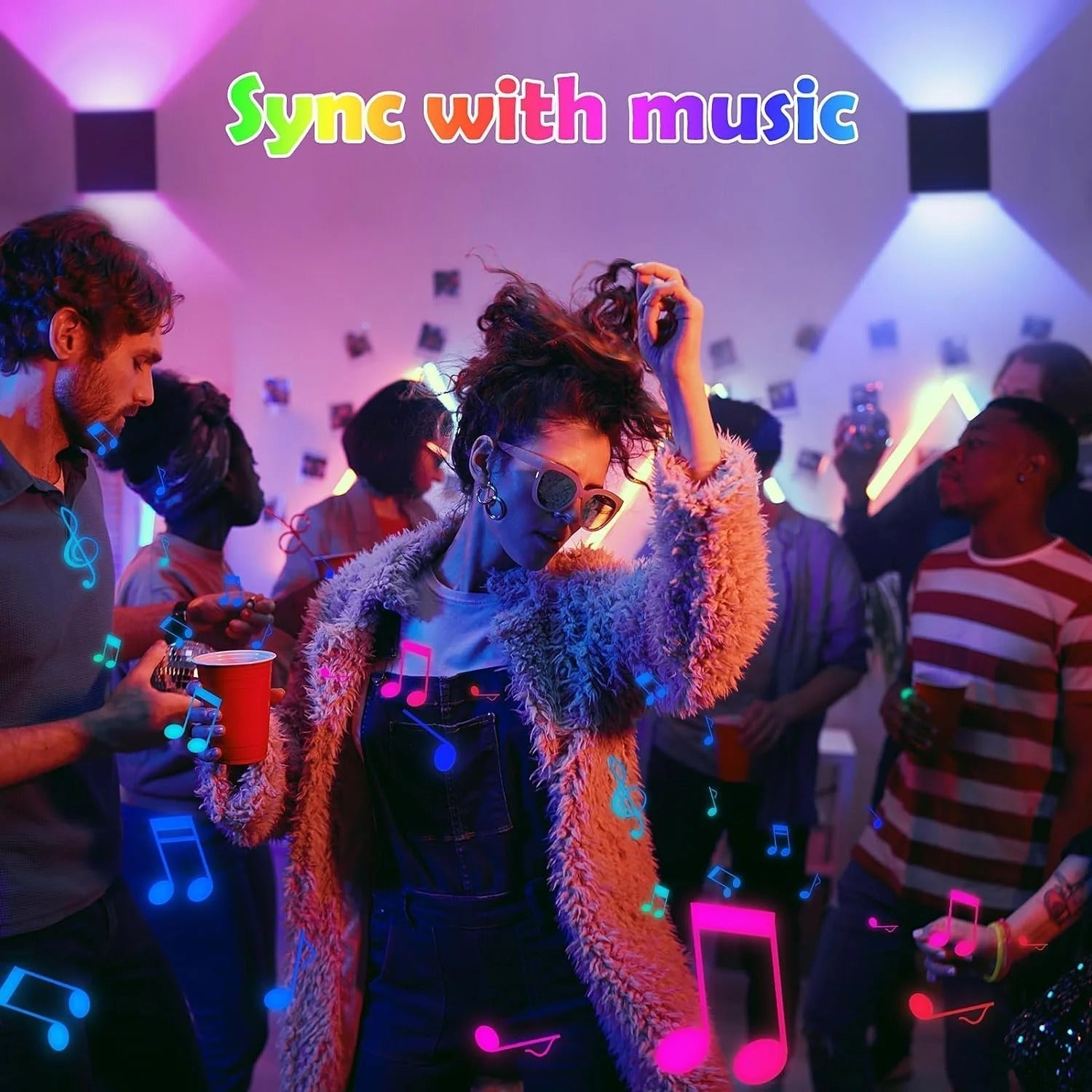 Kareem - Dimmable Multicolour Up/Down Remote Control Wall Light