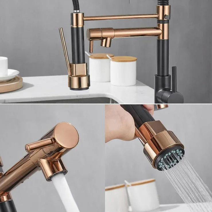 Malik - Pull Out Spout Hot/Cold Dual Hole Mixer Tap