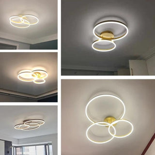 Landyn - Modern Round Multi Ring Semi-Flush Ceiling Light