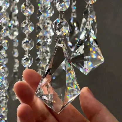 Delatorre - Crystal Beaded Hanging Round Ceiling Chandelier