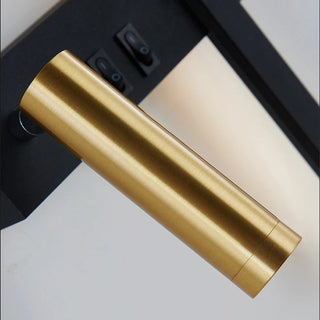 Goebel - Switch-Controlled Modern Black & Gold Dual Reading Wall Light