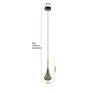 Boian - LED Pendant Curved Ceiling Light