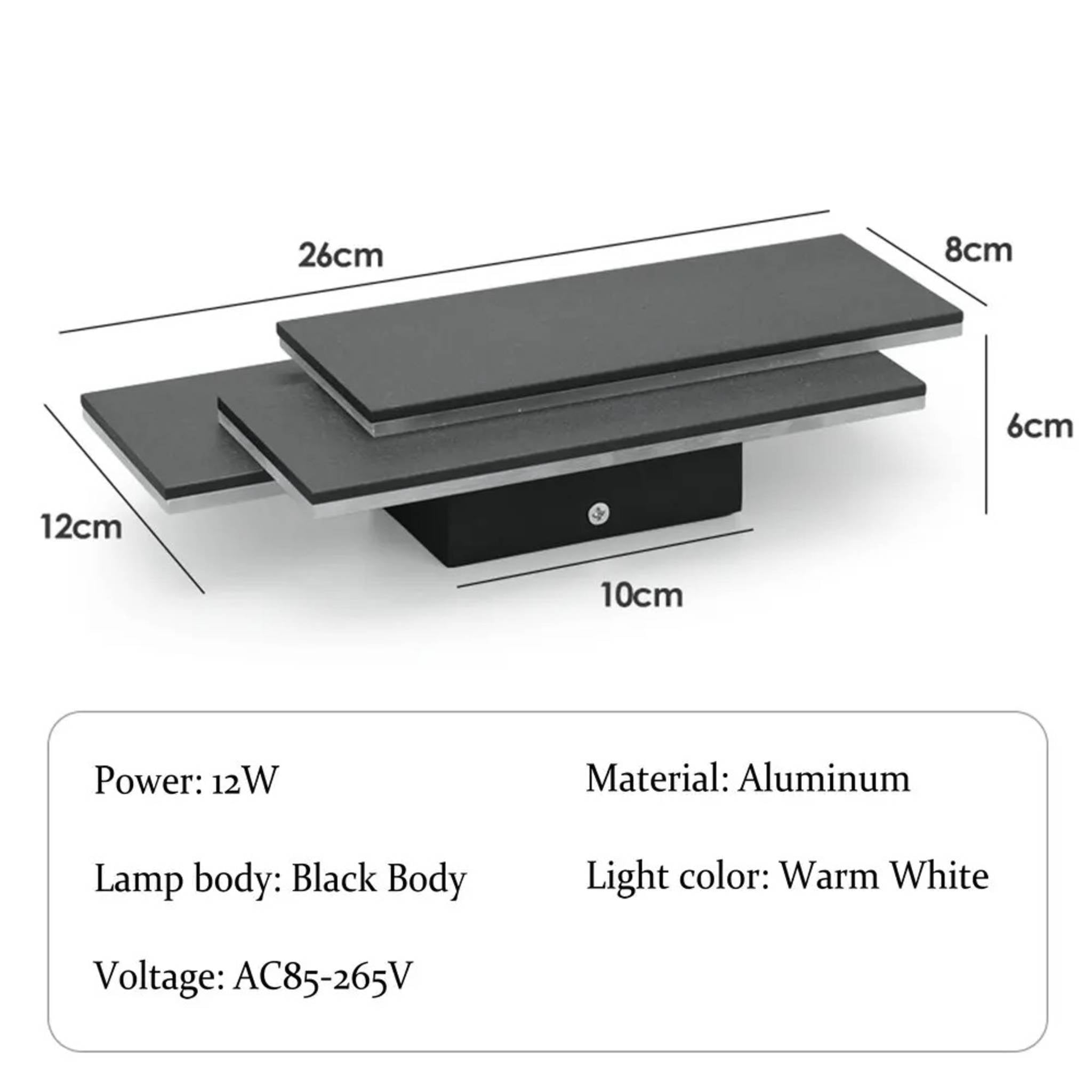 Isidro - Modern Black White Geometric Wall Light