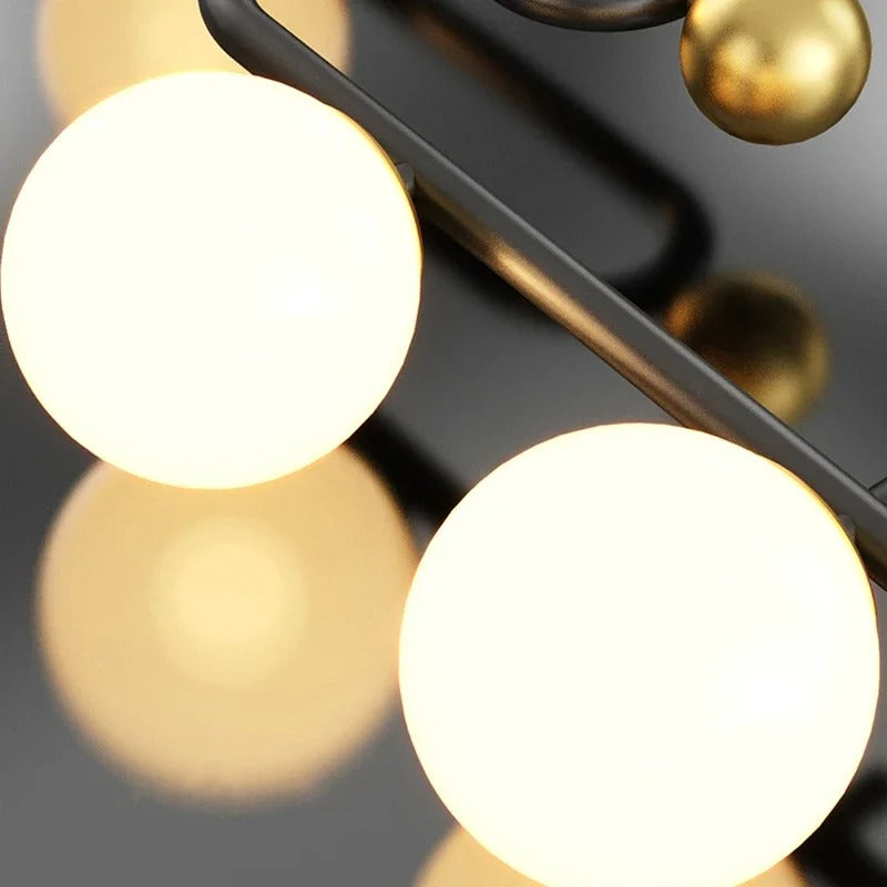 Sheila - Modern Curved Glass Ball Ceiling Light