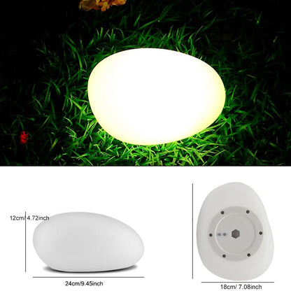 Yago - Solar Glowing Outdoor Cobble Stone Light