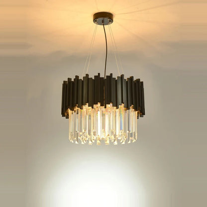 Odessa - Modern Round Gold Crystal Glass Ceiling Light Chandelier