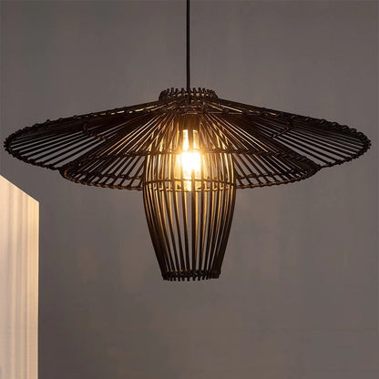 Leticia - Hand-Woven Rattan Round Pendant Ceiling Light