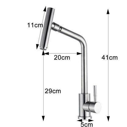 Pedro - 360 Swivel Hot/Cold Mixer Stainless Steel Kitchen Tap
