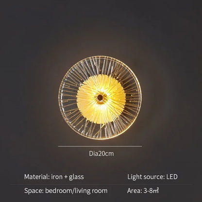 FKL - Modern Round Crystal Wall Lamp