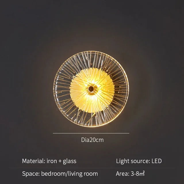 FKL - Modern Round Crystal Wall Lamp