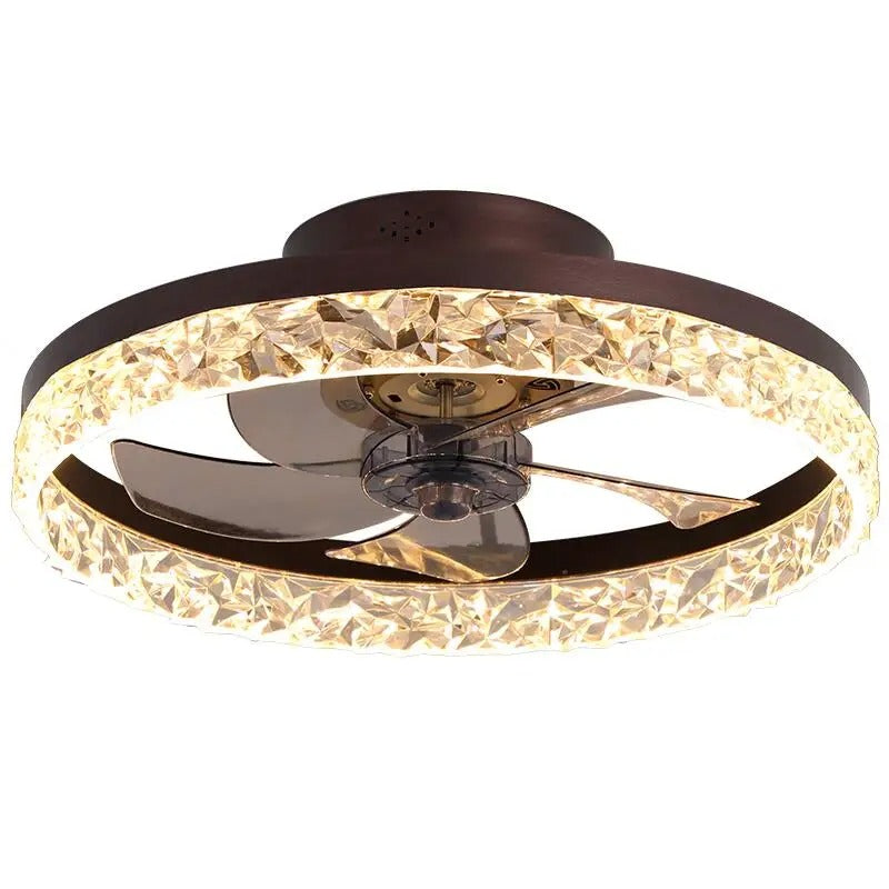 Nyra - Crystal Chandelier Light Ceiling Fan 5 Blade