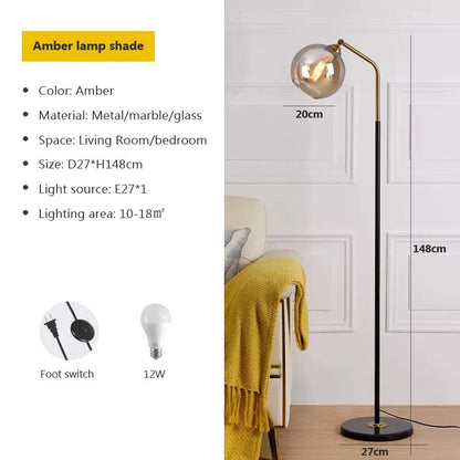 Simon - Modern Glass Orb Table Lamp