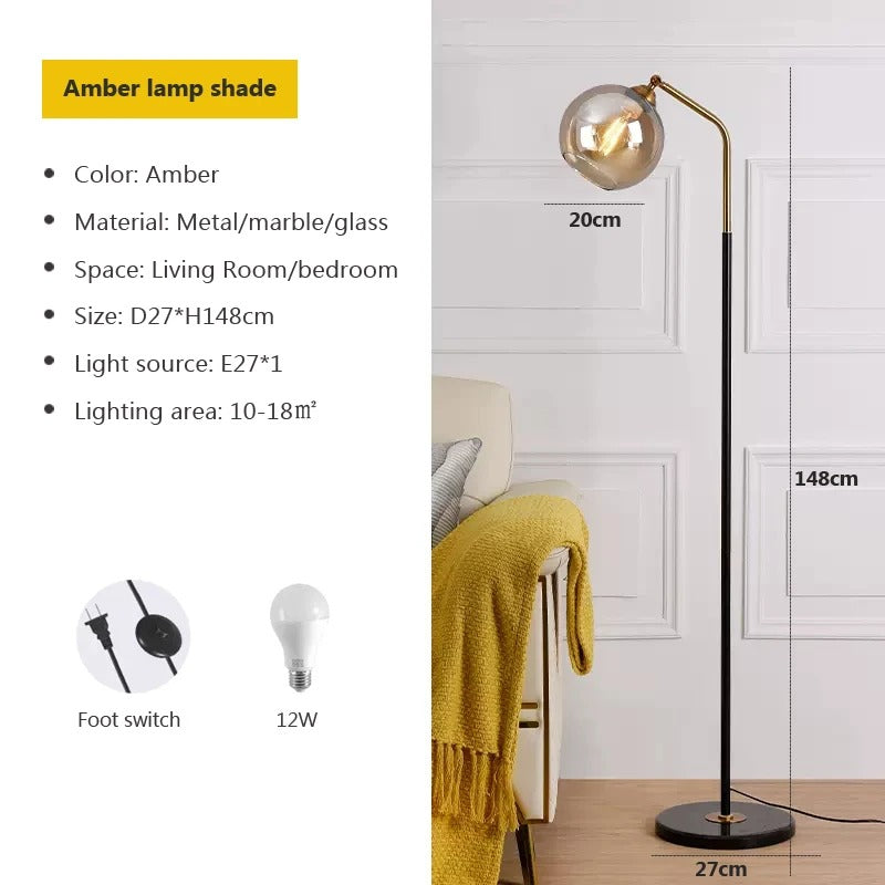 Simon - Modern Glass Orb Table Lamp