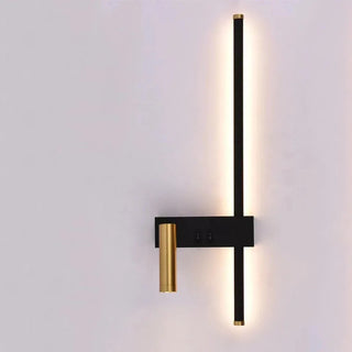 Goebel - Switch-Controlled Modern Black & Gold Dual Reading Wall Light