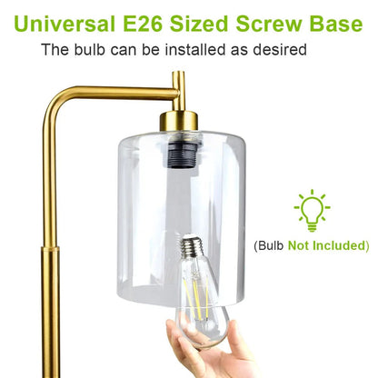 Ariel - Metal Pole Glass Shade Floor Light