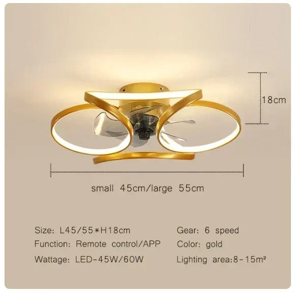 Nura - Modern 5 Blade Ceiling Fan Light